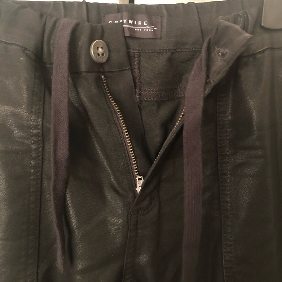 Grey Wire Relaxed Coated Denim - Picture 3 of 4